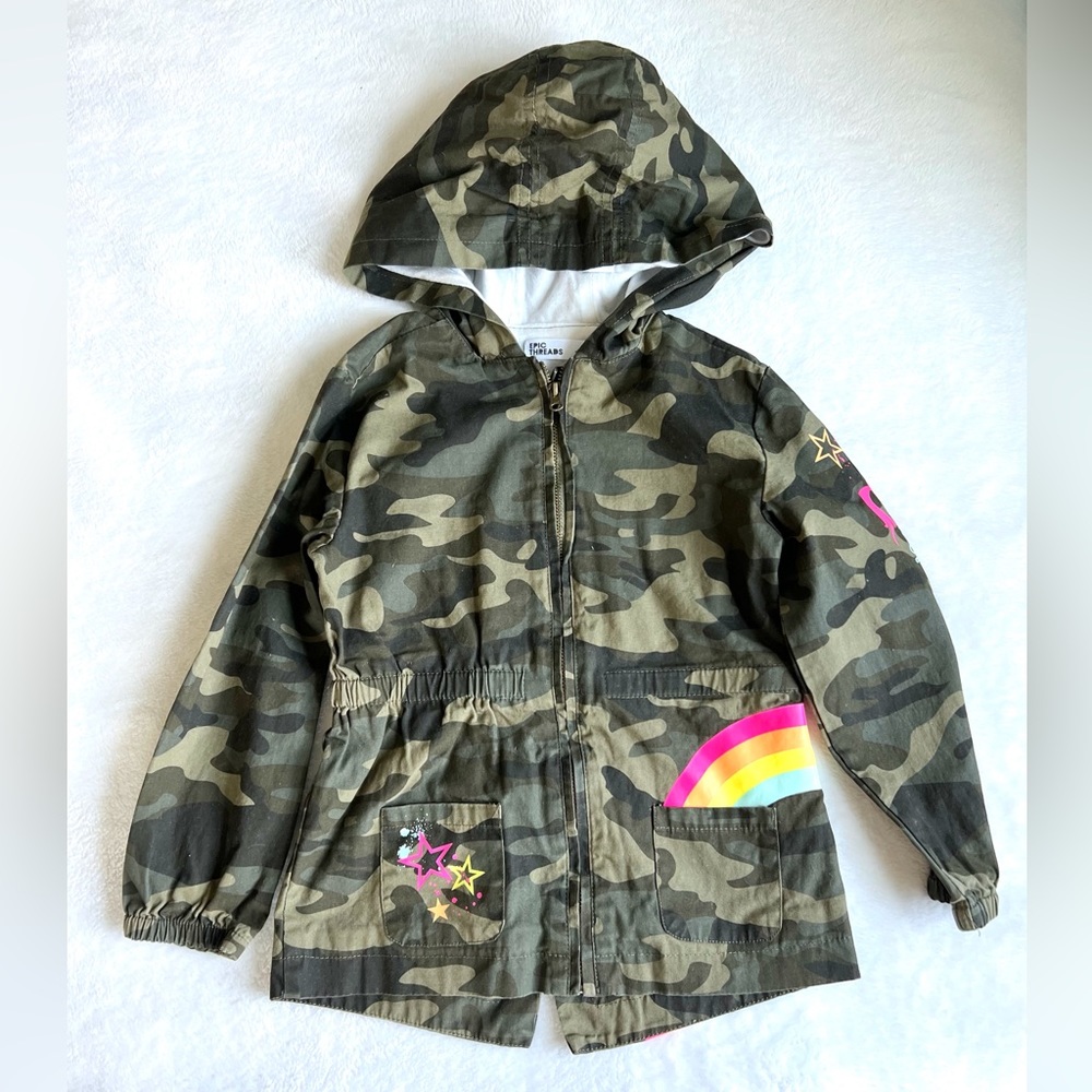 Epic Threads hooded camouflage with rainbow and unicorn screen size 5